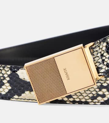 Elio snake-effect leather belt | Khaite