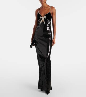 X Nicky Hilton Verzierte Robe Lena mit Pailletten | Rebecca Vallance