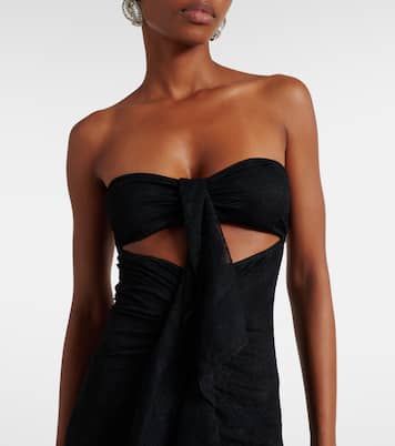 Ruffled cutout lace catsuit | Oséree