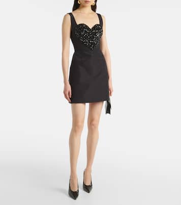 Verziertes Minikleid aus Seide | Carolina Herrera