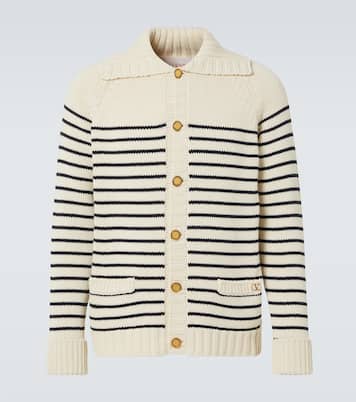 Cardigan VLogo Signature in cotone a righe | Valentino