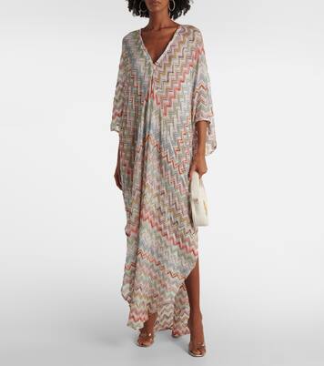 Zigzag lamé beach dress | Missoni