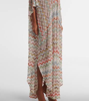 Zigzag lamé beach dress | Missoni