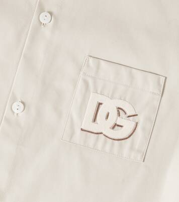 DG cotton-blend gabardine shirt | Dolce&Gabbana Kids