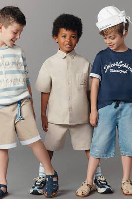DG cotton-blend gabardine shirt | Dolce&Gabbana Kids