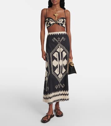 Bedrucktes Bralette aus Baumwolle | Johanna Ortiz