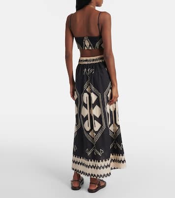 Bedrucktes Bralette aus Baumwolle | Johanna Ortiz