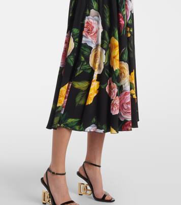 Falda en charmeuse de mezcla de seda | Dolce&Gabbana