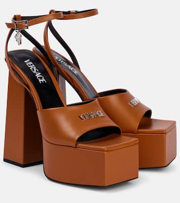 150 leather platform sandals | Versace