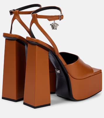 150 leather platform sandals | Versace