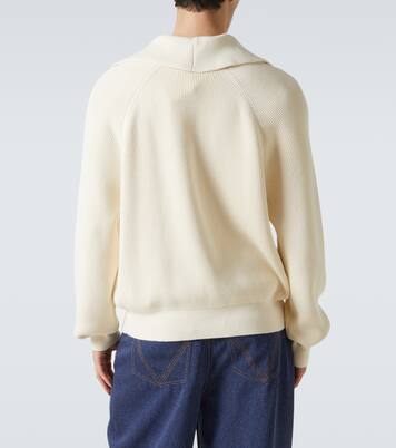 Ribbed-knit cotton polo sweater | Bottega Veneta