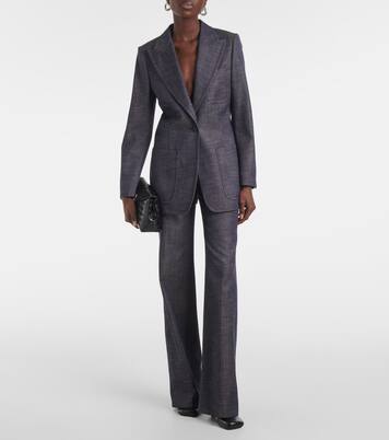 Pantaloni flared Morissey in lana e cotone | Joseph