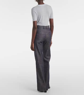 Pantaloni flared Morissey in lana e cotone | Joseph