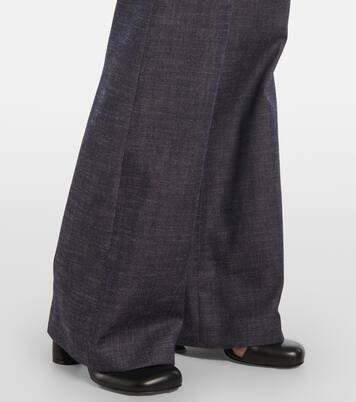 Pantaloni flared Morissey in lana e cotone | Joseph