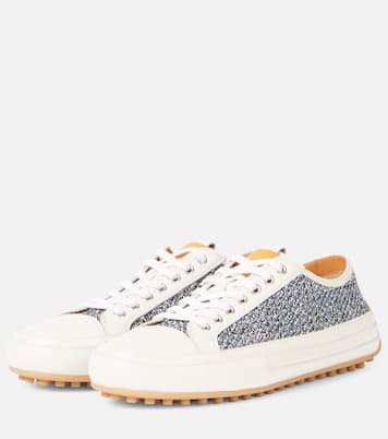 Tweed and leather sneakers | Tod's