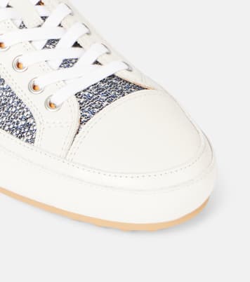 Tweed and leather sneakers | Tod's
