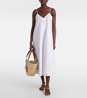 Robe midi brodée en coton | Juliet Dunn