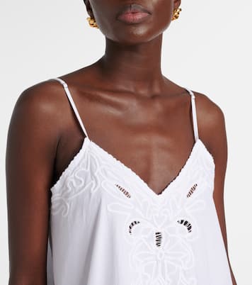 Robe midi brodée en coton | Juliet Dunn