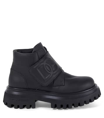 Botas DG de piel grabada | Dolce&Gabbana Kids