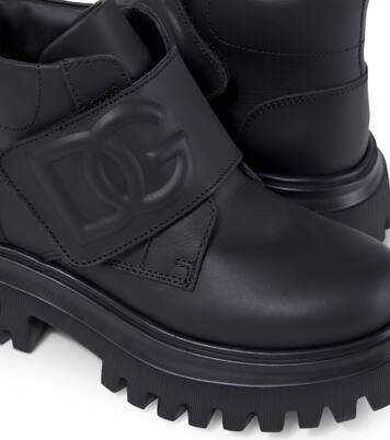 Botas DG de piel grabada | Dolce&Gabbana Kids