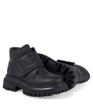 Botas DG de piel grabada | Dolce&Gabbana Kids