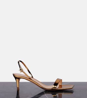 Sandalen Ribbon 55 aus Metallic-Leder | Gianvito Rossi