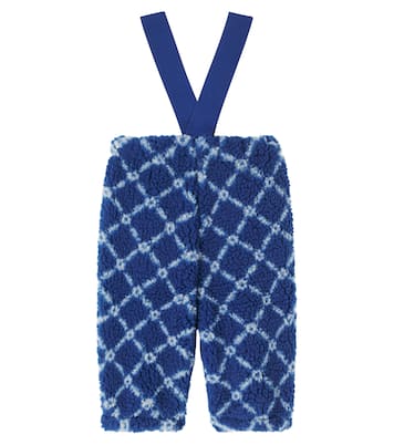 Baby Flower checked fleece pants | Tinycottons