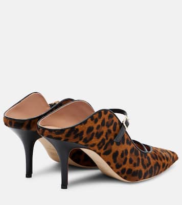 Mules Gala 70 en cuir façon poulain à motif léopard | Malone Souliers