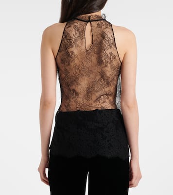 Top en dentelle à fleurs | McQueen