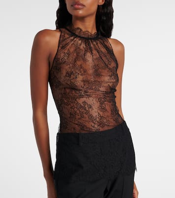 Top en dentelle à fleurs | McQueen