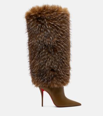 بوت للركبة من الجلد Yangzee 100 | Christian Louboutin