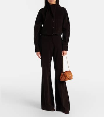 Flap Small suede shoulder bag | Ferragamo