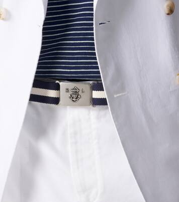 Ceinture rayée en cuir | Ralph Lauren Purple Label