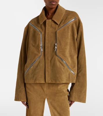 جاكيت من الجلد السويدي Blixa | Rick Owens