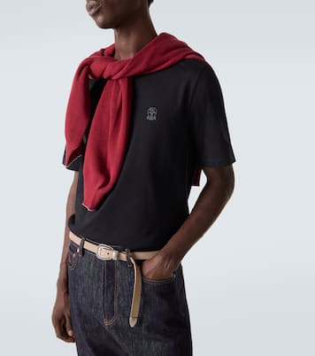 Printed cotton jersey T-shirt | Brunello Cucinelli