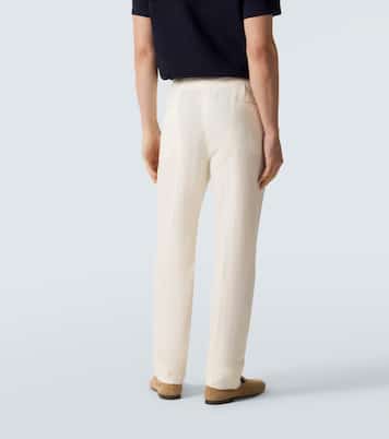 Linen tapered pants | Rubinacci