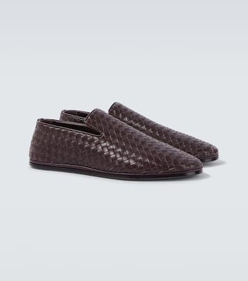 Sunday Intrecciato leather slip-on shoes | Bottega Veneta