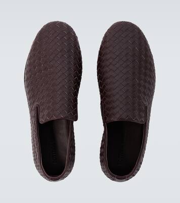 Sunday Intrecciato leather slip-on shoes | Bottega Veneta