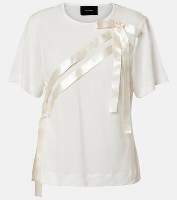Bow-detail jersey T-shirt | Simone Rocha