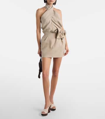 Minifalda de lino con apliques florales | Magda Butrym