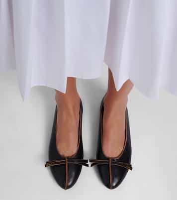 Leather ballet flats | Prada