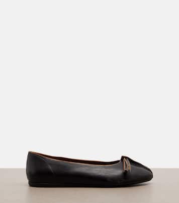 Leather ballet flats | Prada