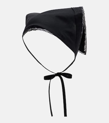 Emilia lace-trimmed cotton scarf | Faithfull