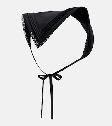 Emilia lace-trimmed cotton scarf | Faithfull