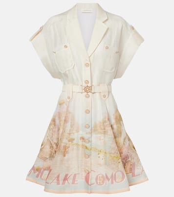 Como printed linen and silk shirt dress | Zimmermann