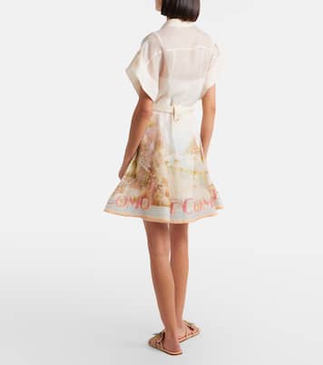 Como printed linen and silk shirt dress | Zimmermann