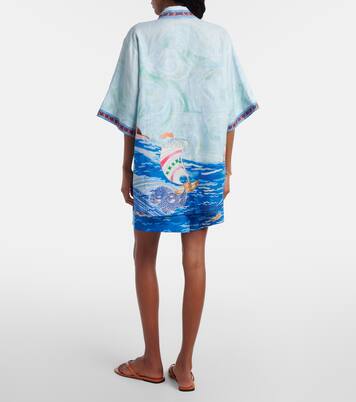 Shorts in lino con stampa | Alémais