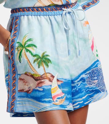 Shorts in lino con stampa | Alémais