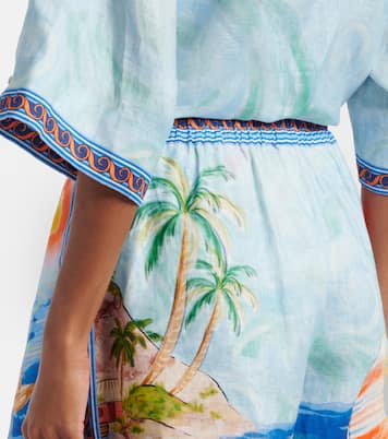 Shorts in lino con stampa | Alémais