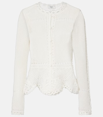 Crochet cotton cardigan | Erdem